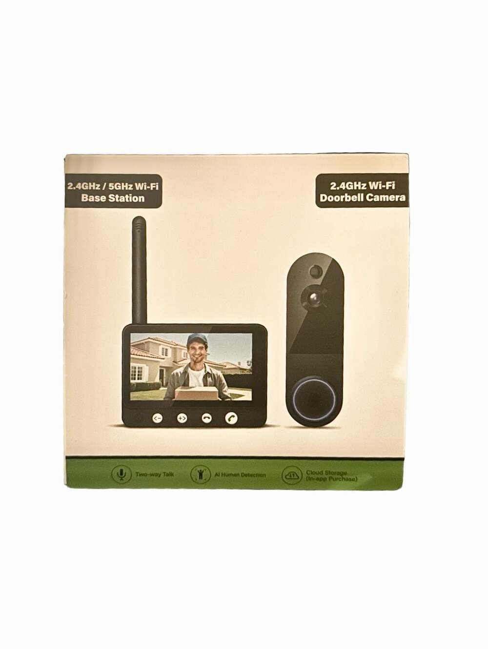 2.4GHz Wi-Fi Base  Doorbell Camera System with Station and Indoor Monitor